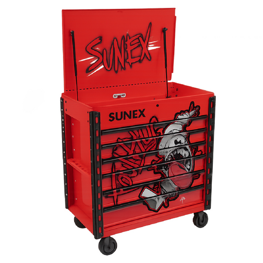 SUNEX Tony Squindo ""Foul Plug"" Premium Full Drawer Service Cart