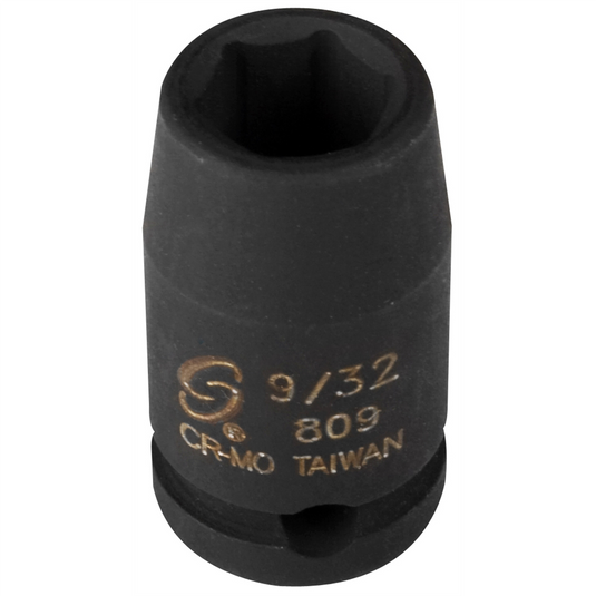 Sunex SOCKET IMPACT 9/32 1/4IN. DRIVE STD 6 POINT