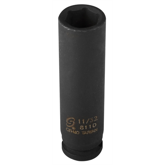 SUNEX SOC 11/32 1/4D IMP 6PT DP BLK