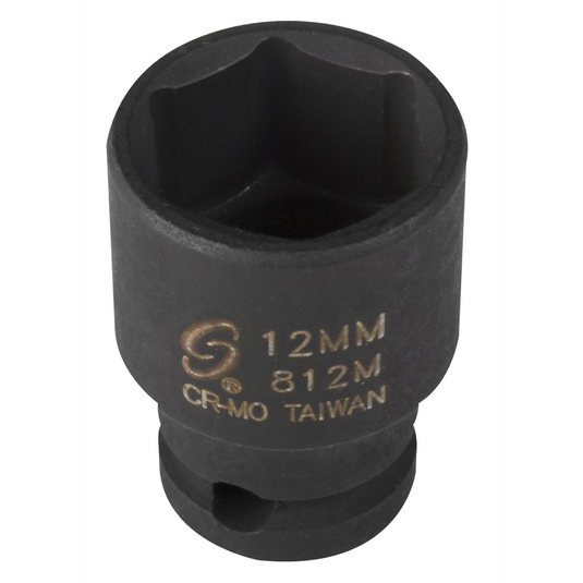 SUNEX SOC 12MM 1/4D IMP 6PT