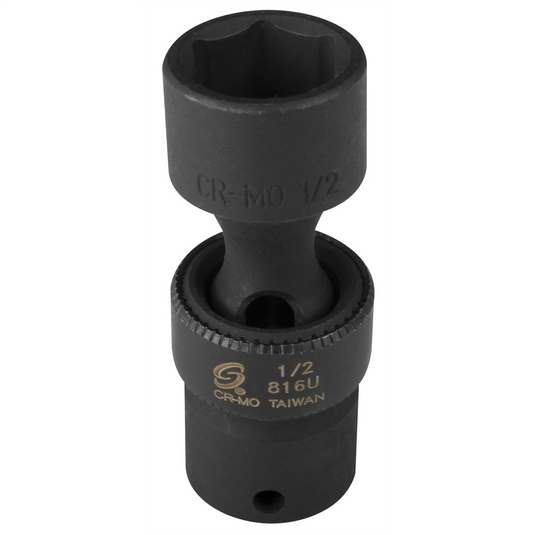 SUNEX SOC 1/2 1/4D IMP UNIV 6PT BLK