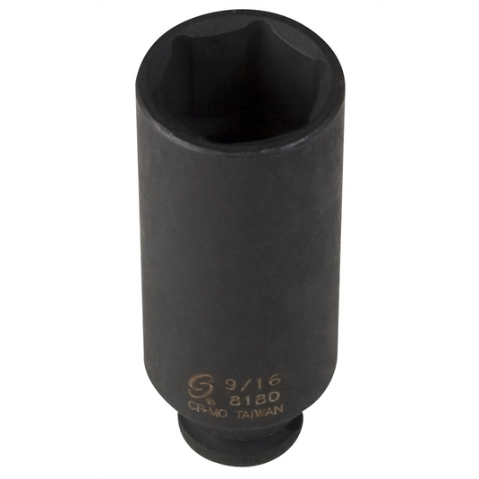 SUNEX SOC 9/16 1/4D IMP 6PT DP BLK