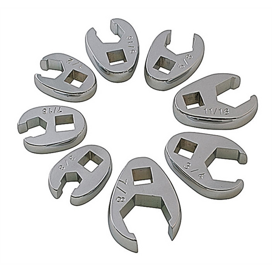 SUNEX 8PC SAE FLARE CROWFOOT WRENCH SET 3/8""-7/8