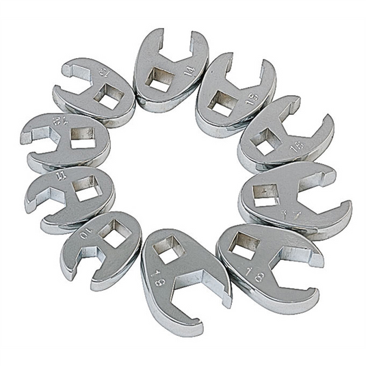 SUNEX 3/8"" Drive 10 Piece Metric Flare Nut Crowfoot Wren