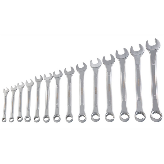 SUNEX 14 Pc. Metric Raised Panel Combination Wrench Set