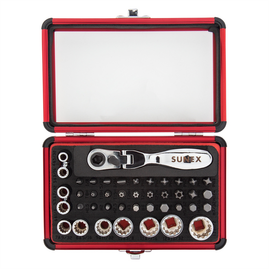 SUNEX 44-Piece Mini 1/4 in. Drive Dual Flex