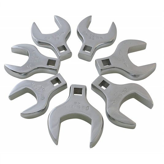 SUNEX 7 Pc.1/2"" Dr. Metric Jumbo Crowfoot Wrench Set