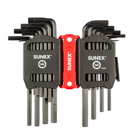 Sunex SAE/Metric 26 Piece Long Arm Hex Key Set; 2mm-10mm; 0.05""-3/8