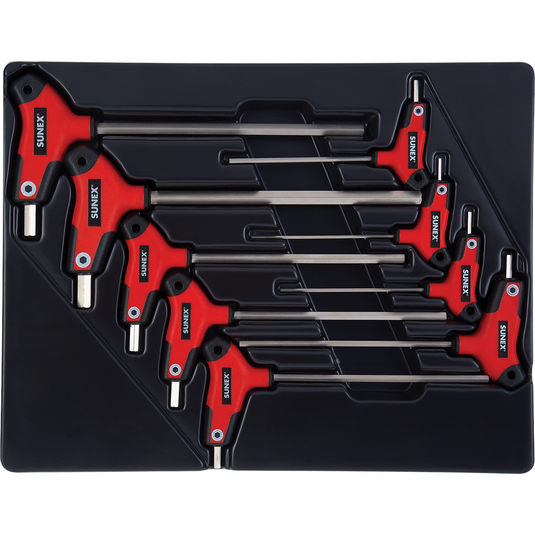SUNEX 9-Piece T-Handle; Hex; Fractional SAE