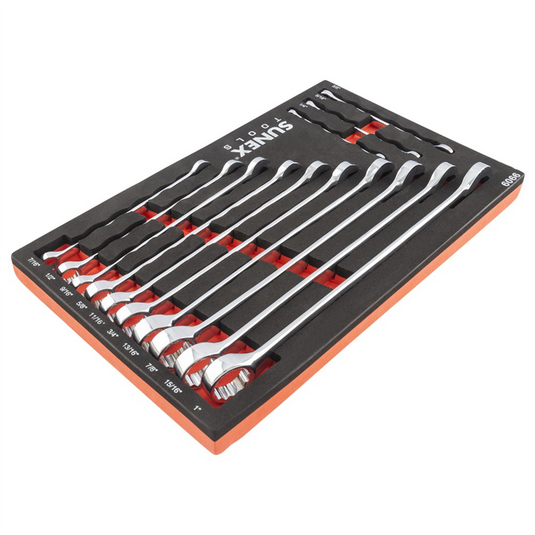 Sunex 13 Pc. V-Groove SAE Wrench Set in EVA Foam 1/4