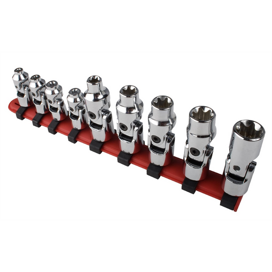 Sunex 9PC 1/4"" DRIVE UNIVERSAL STAR CHROME SOCKET SET