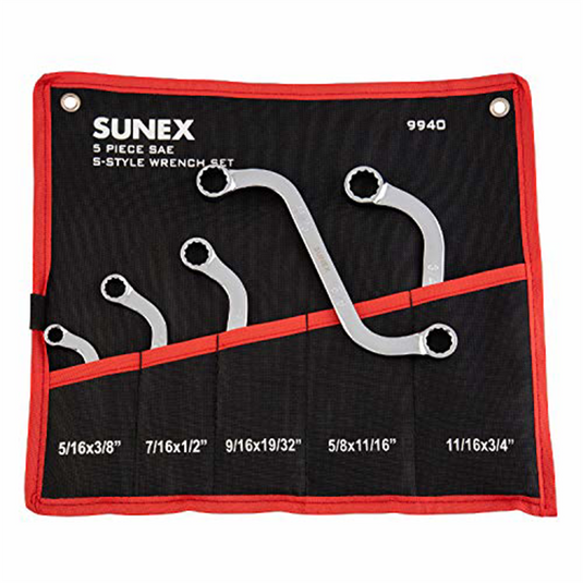 Sunex 7/16"" x 1/2"" S-Style Double Box End Wrench