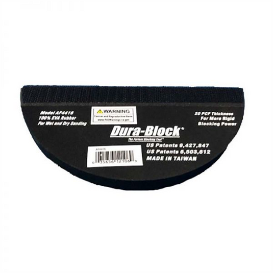 Trade Associates Dura-Block 6&rdquo; Half Round Hook & Loop &ldquo;TACO&rdquo; Hard Sanding Block