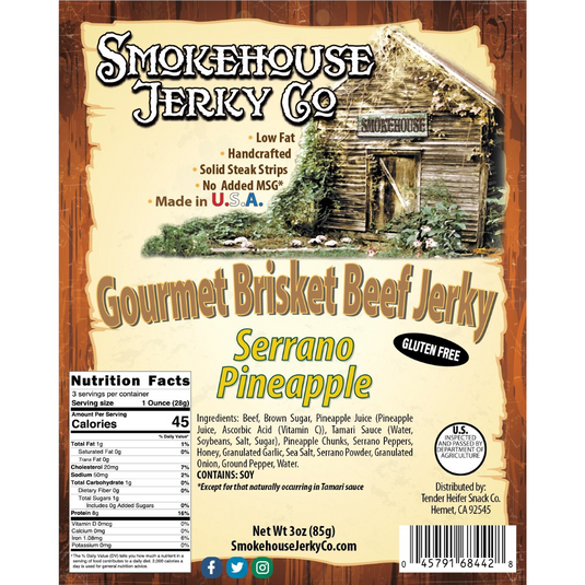 Tender Heifer Snack Co. Serrano Pineapple Beef Jerky - 3oz