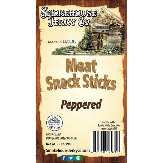 Tender Heifer Snack Co. Peppered Flavored Meat Snack Sticks
