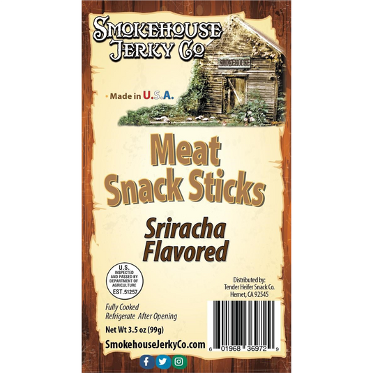 Tender Heifer Snack Co. Sriracha Flavored Meat Snack Sticks