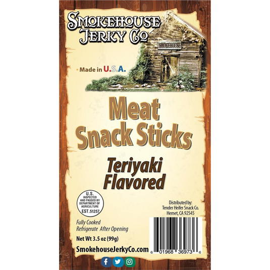 Tender Heifer Snack Co. Teriyaki Flavored Meat Snack Sticks
