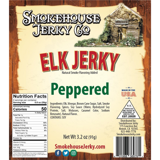 Tender Heifer Snack Co. Elk Peppered