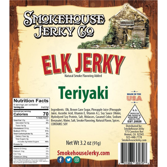 Tender Heifer Snack Co. Elk Teriyaki