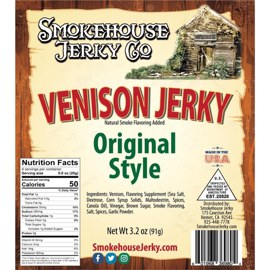 Tender Heifer Snack Co. Venison Original Style