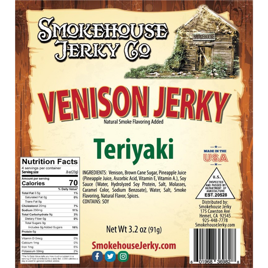 Tender Heifer Snack Co. Venison Teriyaki