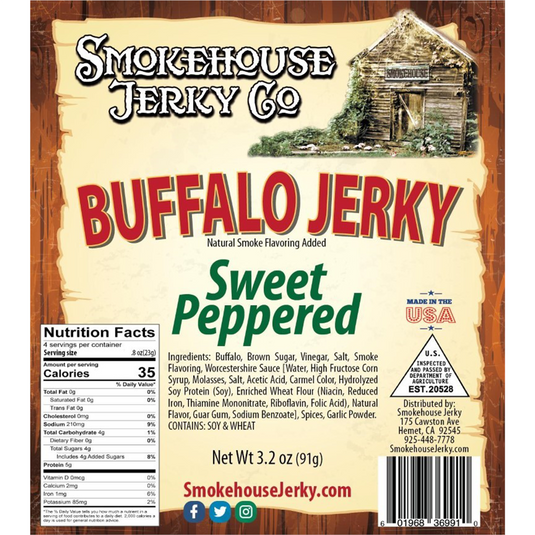 Tender Heifer Snack Co. Buffalo Sweet Peppered