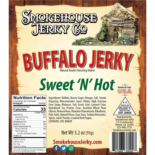 Tender Heifer Snack Co. Buffalo Sweet 'N' Hot