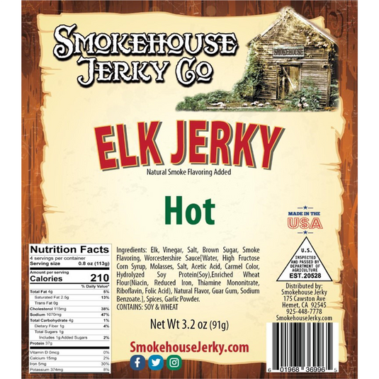Tender Heifer Snack Co. Elk Hot