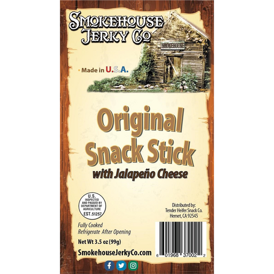 Tender Heifer Snack Co. Original Snack Stick W/Jalapeno Cheese