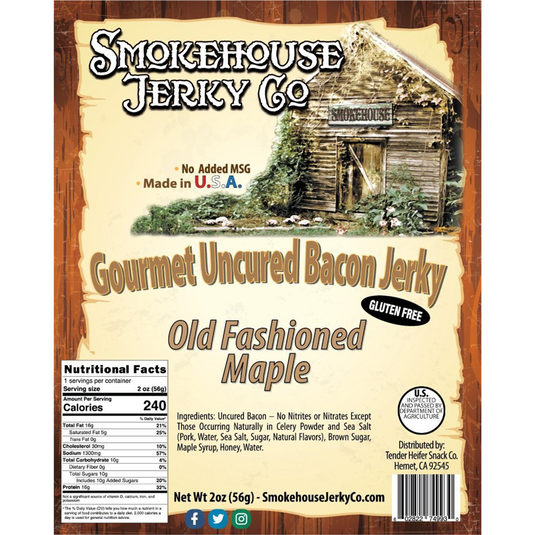 Tender Heifer Snack Co. Maple Bacon Jerky - GLUTEN FREE -2 oz