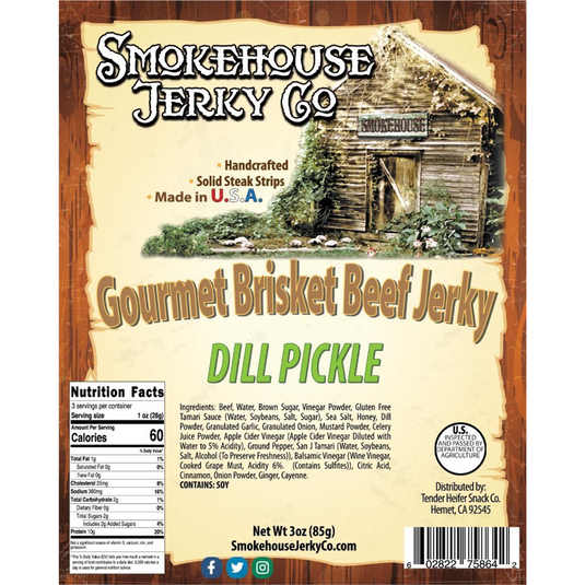 Tender Heifer Snack Co. Dill Beef Jerky 3  Ounce - Beef Jerky