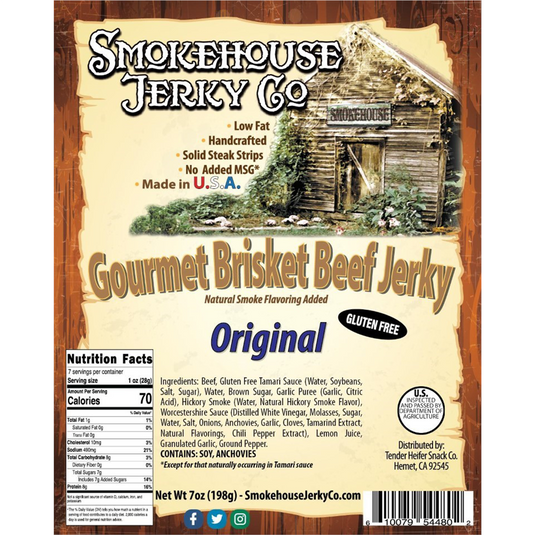 Tender Heifer Snack Co. Original Beef Jerky 7  Ounce - Beef Jerky