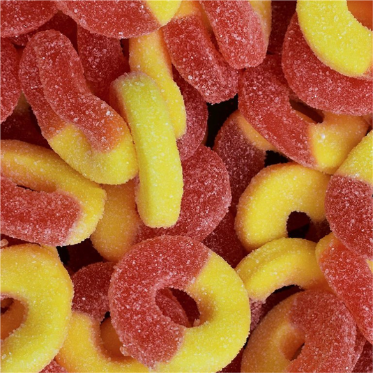 Tender Heifer Snack Co. Gummy Sour Peach Rings Candy - 10 oz