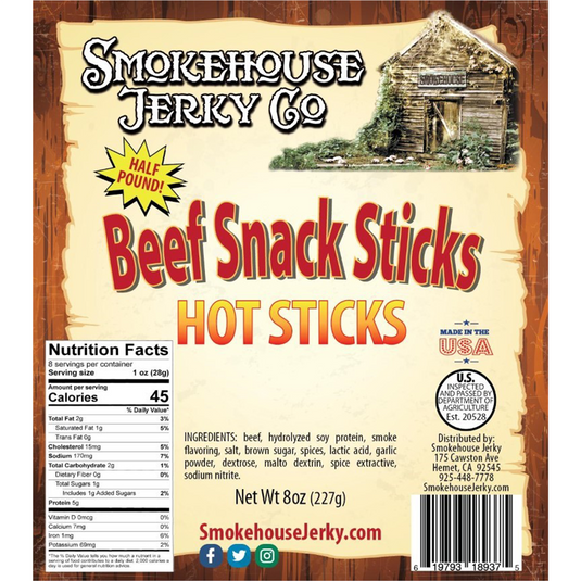 Tender Heifer Snack Co. Hot Beef Sticks Beef Sticks