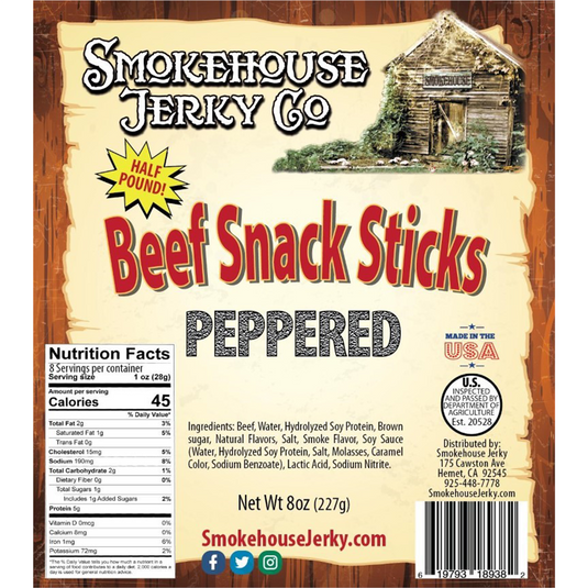 Tender Heifer Snack Co. Peppered Beef Sticks Beef Sticks