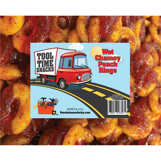 Tender Heifer Snack Co. 8oz Wet Chamoy Gummy Peach Rings