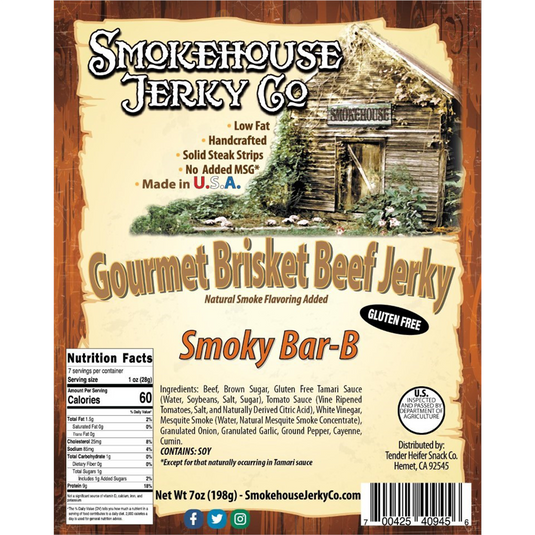 Tender Heifer Snack Co. Smoky BBQ Beef Jerky 7  Ounce - Beef Jerky