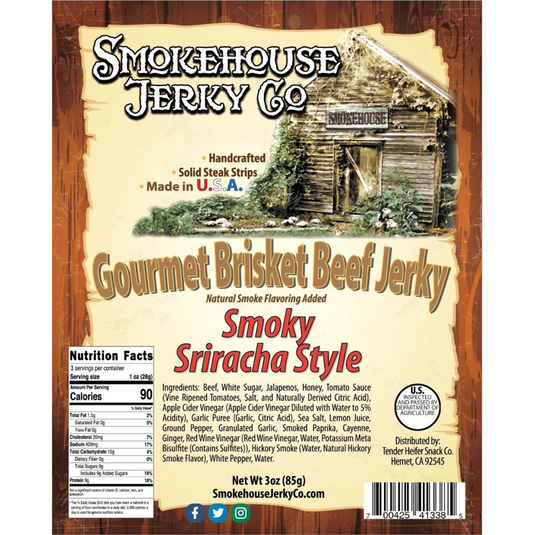 Tender Heifer Snack Co. Smoky Sriracha Brisket Beef Jerky - 3 oz