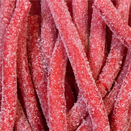Tender Heifer Snack Co. Gummy Cream Filled Licorice Tubes Sour Strawberry Candy - 10 oz