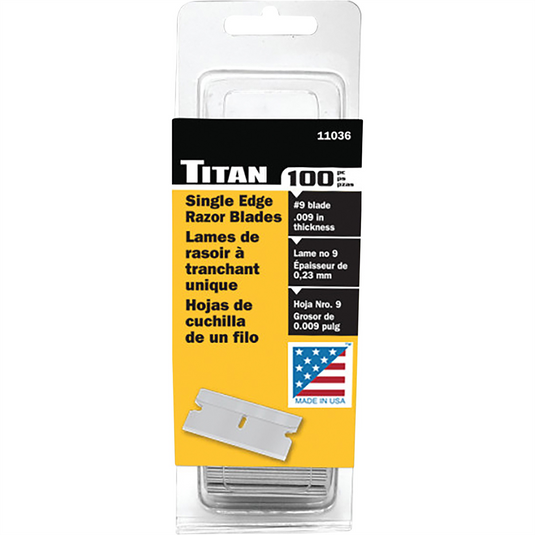 TITAN 100PC SINGLE EDGE #9 RAZOR BLA