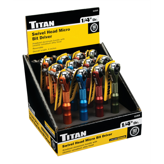 Titan 1/4 in. Drive Micro Bit Driver Counter Display