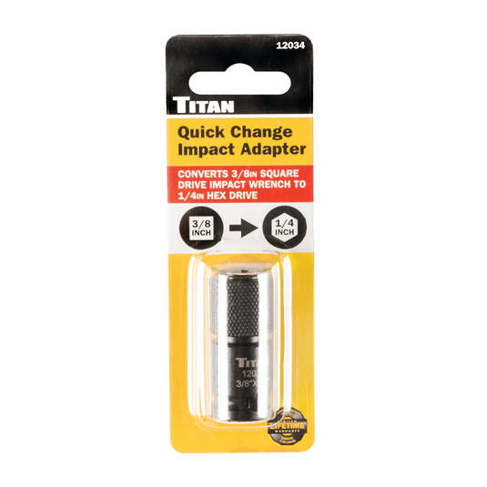 TITAN 3/8"" SQUARE DR TO 1/4"" HEX DRI