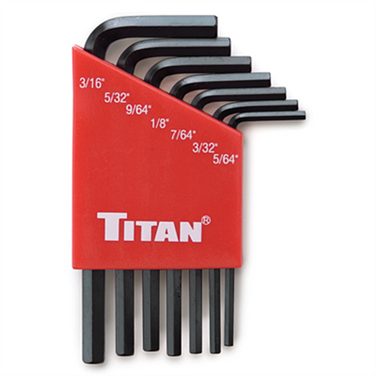 TITAN 7-PC SAE SHORT HEX KEY SET