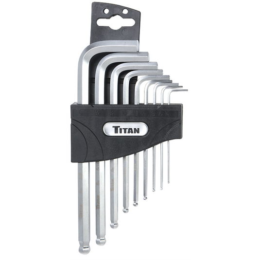 TITAN 9-PC SAE DETENT BALL HAX KEY SEY