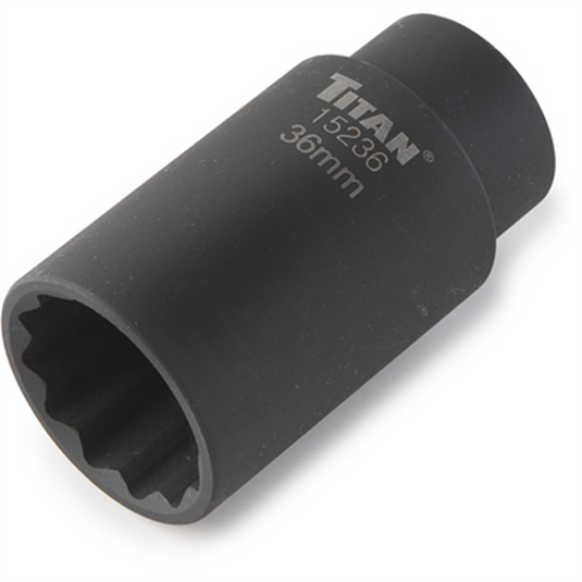 TITAN 36MM 1/2"" DR 12PT AXLE NUT SKT