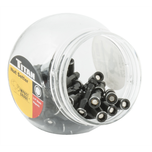 TITAN 50PC 1/4"" Magnetic Nut Setter Display