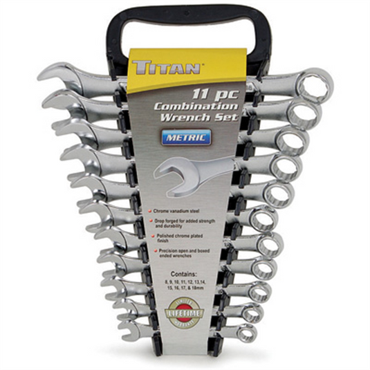 TITAN 11PC METRIC COMBO WRENCH SET