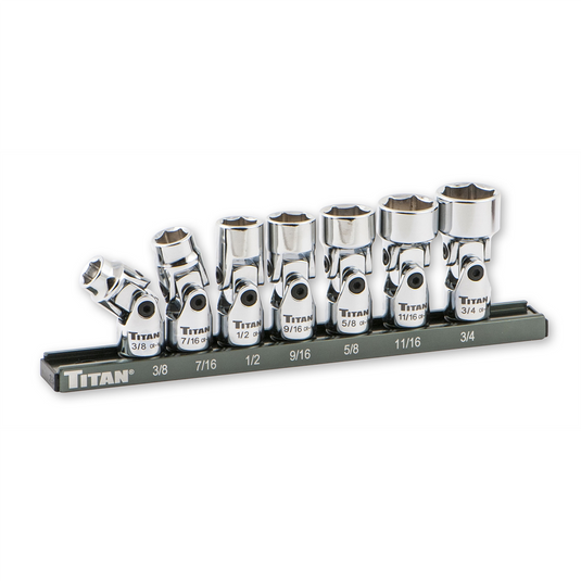 TITAN 7-PC SAE 3/8"" DR UNIVERSAL SOC