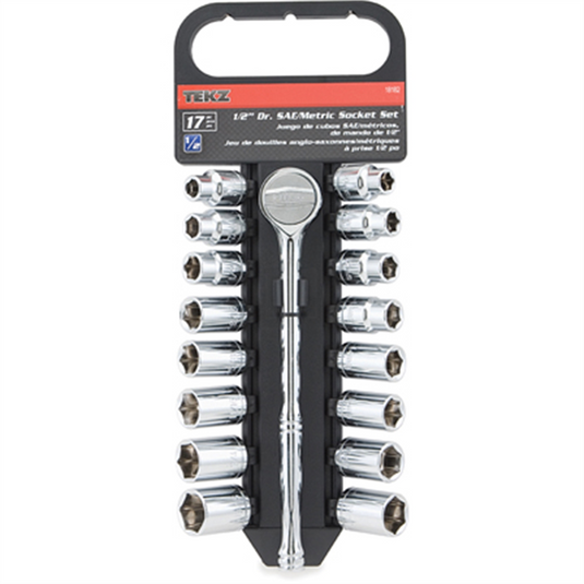 TITAN SOCKET SET 1/2"" DR 17PC SAE/MM