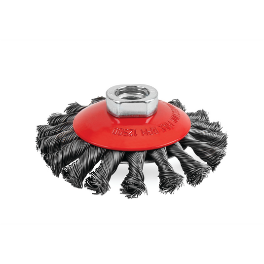 Titan 5 in. Knotted Bevel Wire Wheel